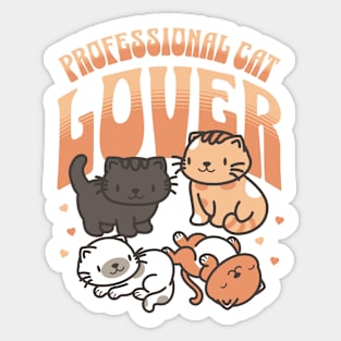 Professional Cat Lover Sticker